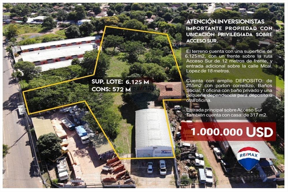 Importante Terreno sobre ACCESO SUR, ÑEMBY!!!