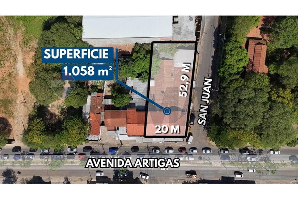VENDO AMPLIO TERRENO EN ESQUINA SOBRE LA AVENIDA ARTIGAS – 3