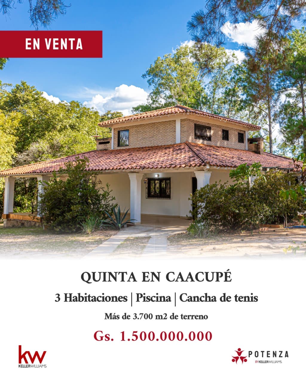 EN VENTA QUINTA EN CAACUPE.