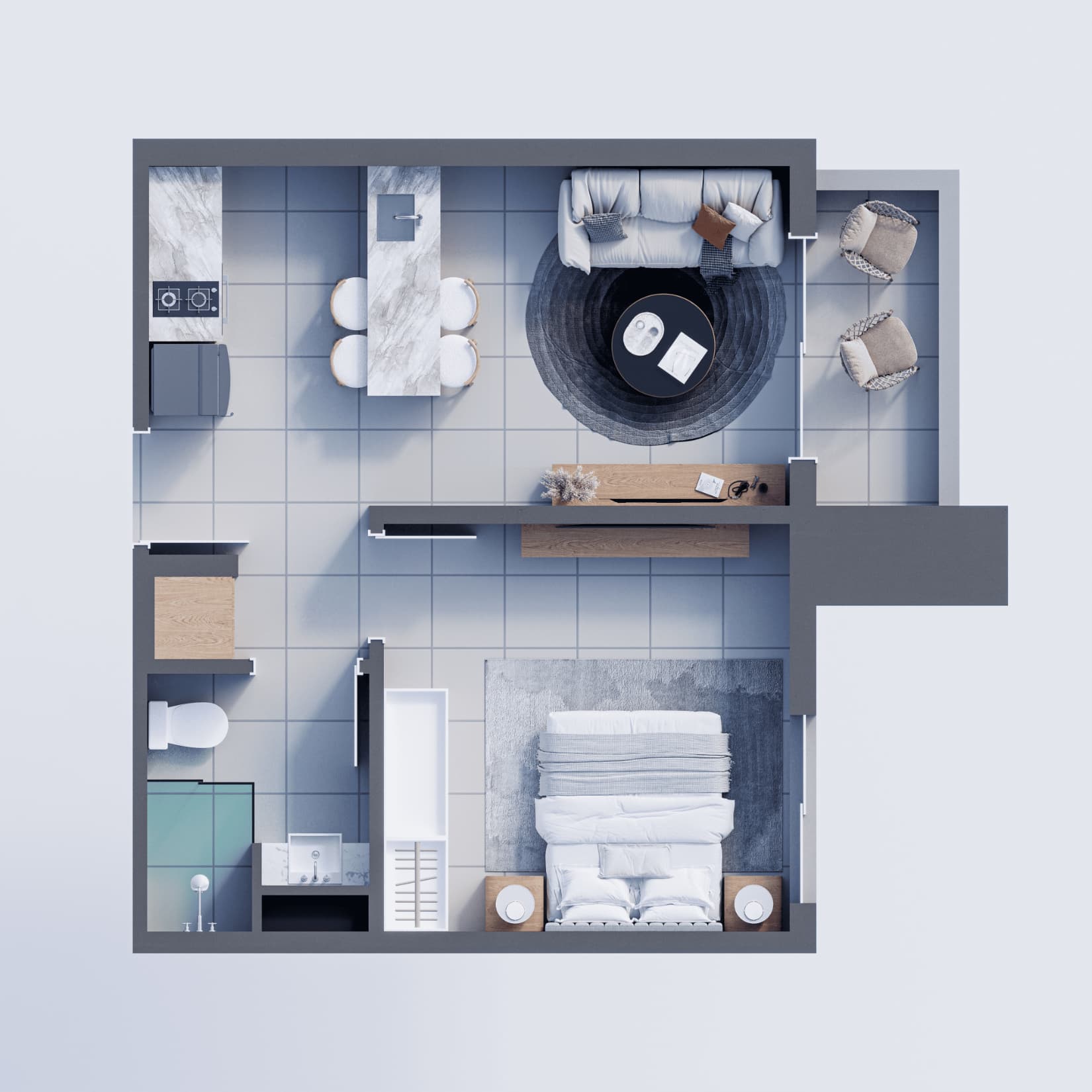 Departamento 1 habitacion en venta - Edificio SANMAR AURORA – 2