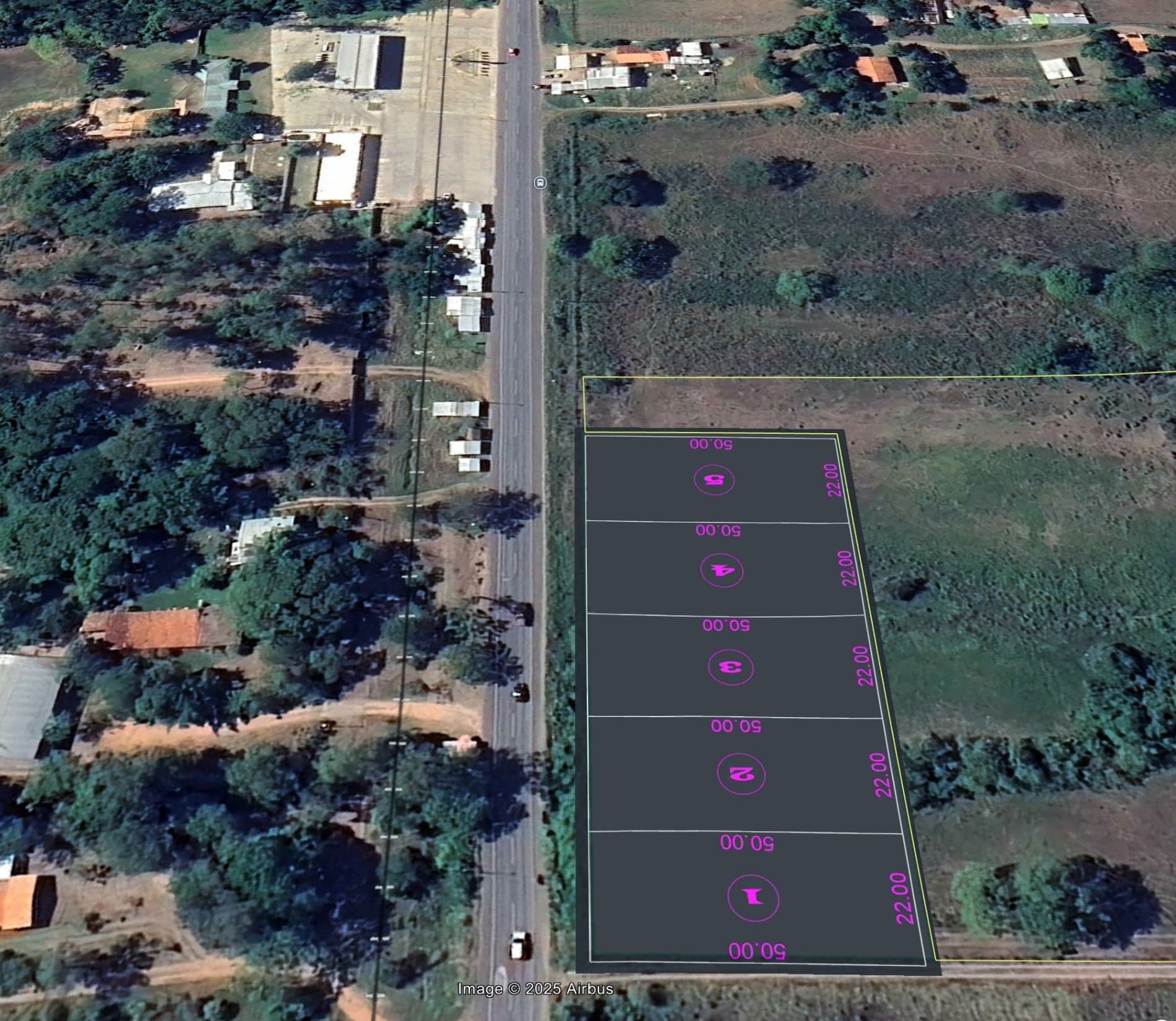 REMATE! 5 TERRENOS COMERCIALES-sobre Ruta Areguá Patiño 175millones C/U; 22x50m – 2