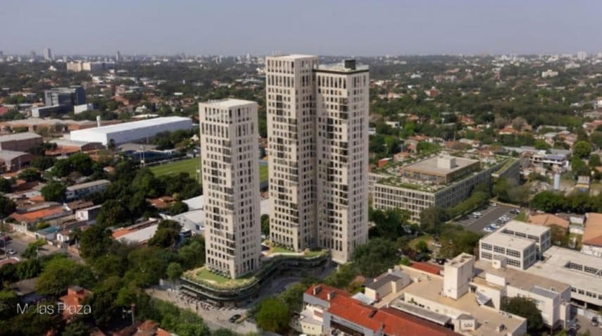 Departamento en venta de dos dormitorios tipo dúplex con balcón barrio Stma Trinidad Asunción Edificio Zuba Molas Plaza