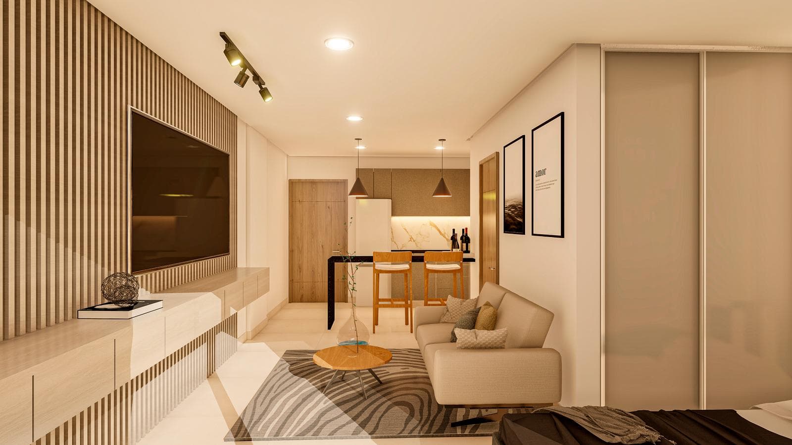 Departamento en venta monoambiente en barrio Ykua Sati Asunción edificio Ayre Santa Teresa
