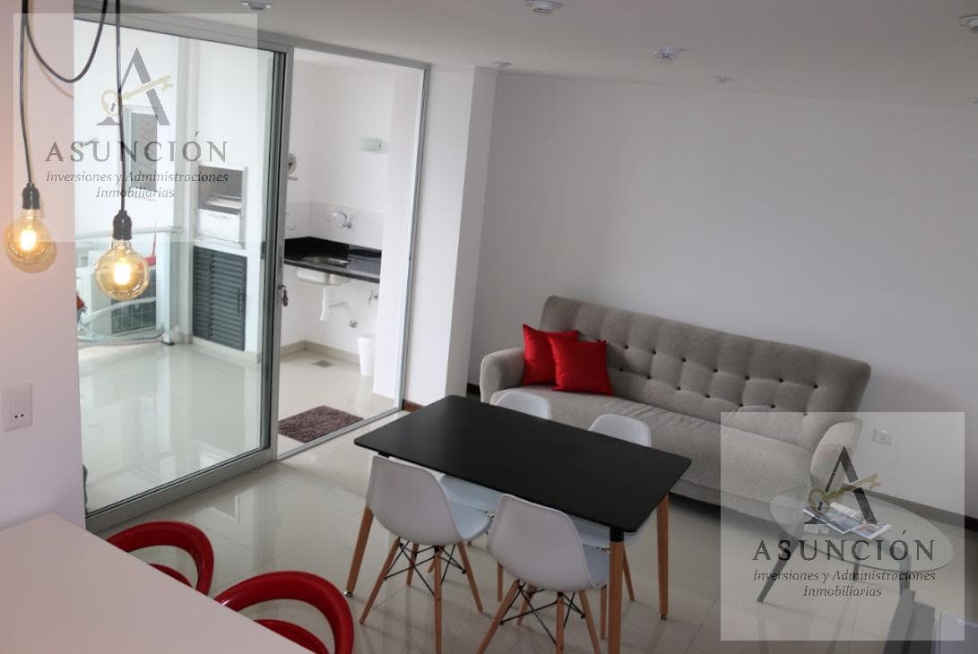 1 Dormitorio amoblado con balcón y Parrilla – 3