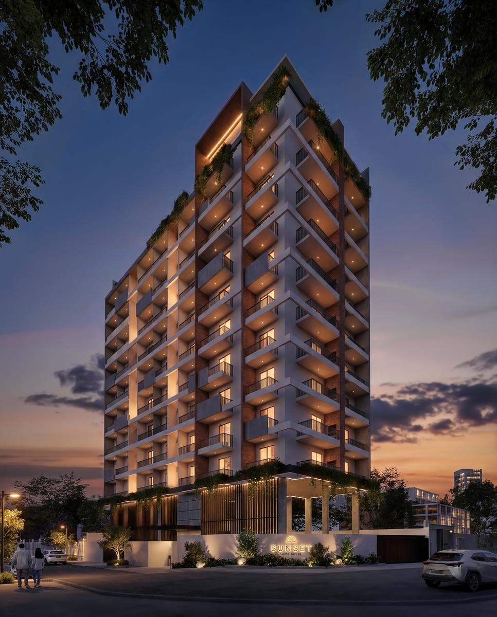 Departamento en venta monoambiente en Ycua Sati Asunción edificio Sunset Santa Teresa