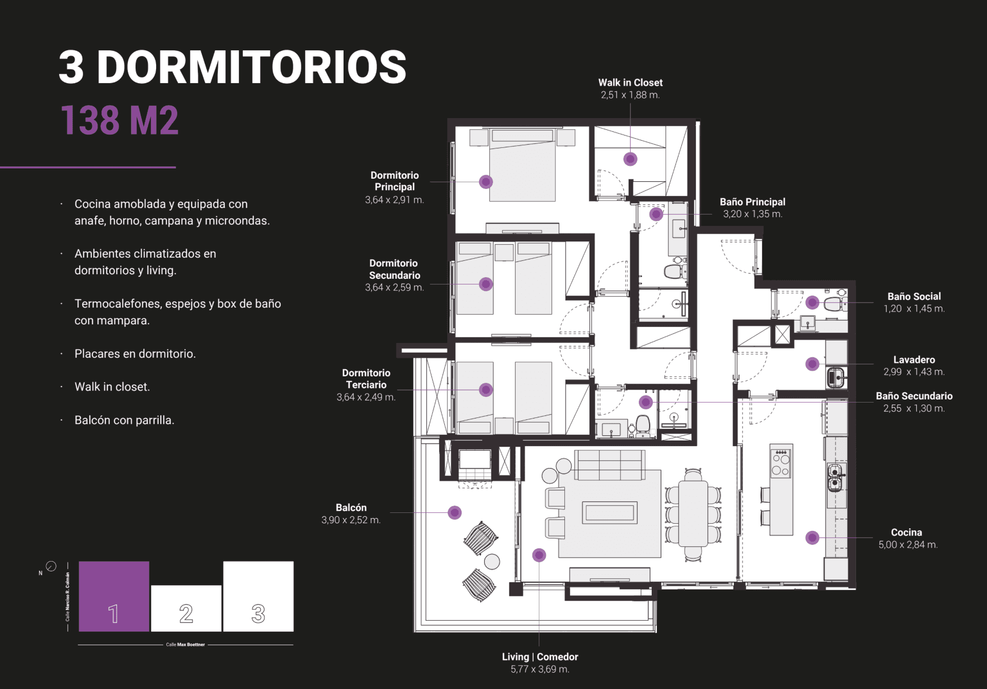 Lomas 1820 en Asuncion 3 dormitorios – 2