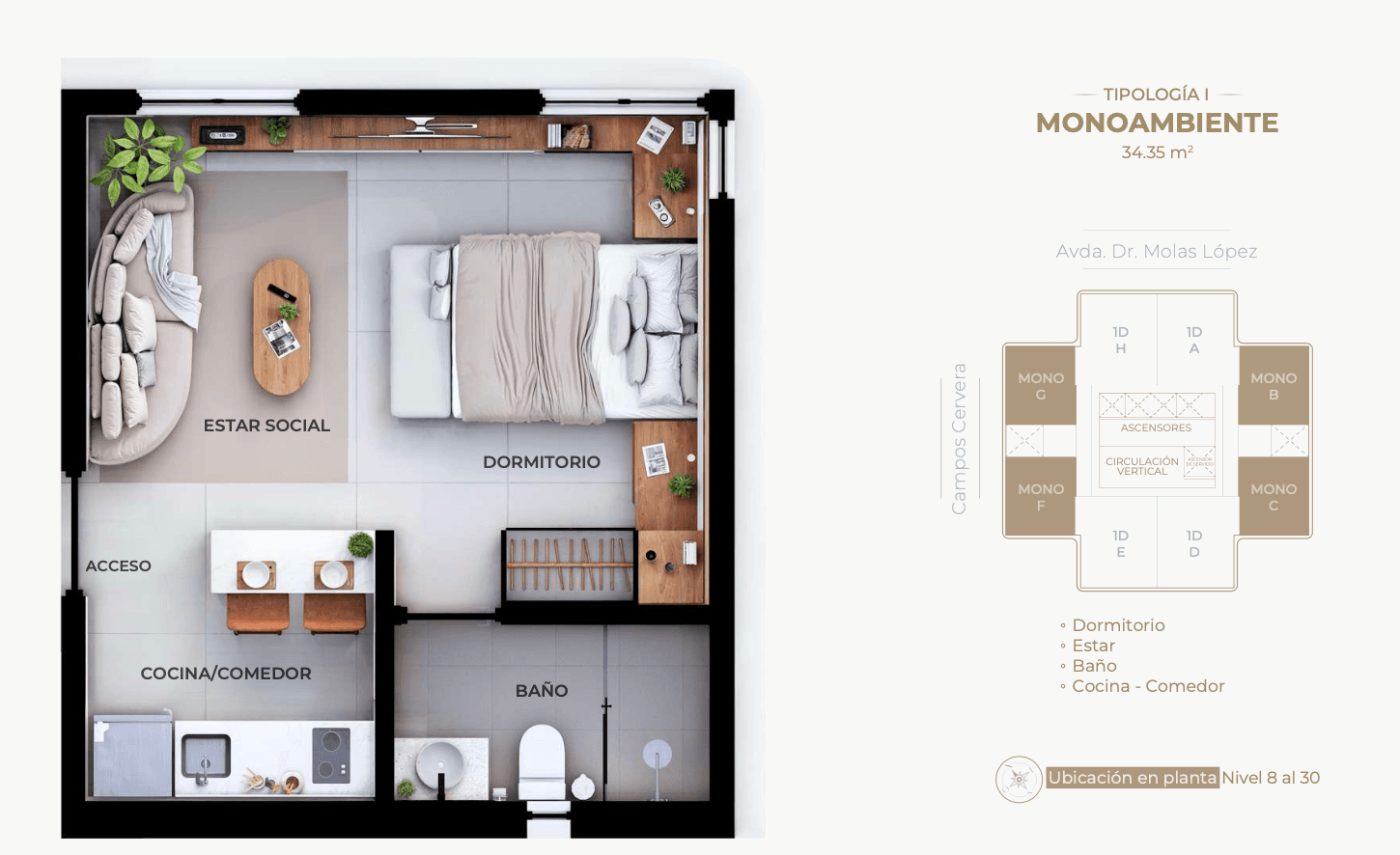 Monoambiente En Venta Aether By Civis – 3