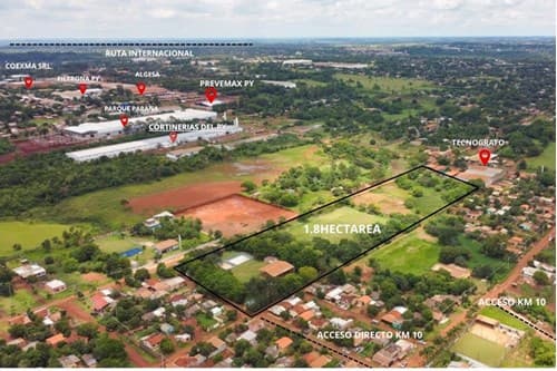 En venta terreno de 1 hectárea en km 12 Ciudad del Este