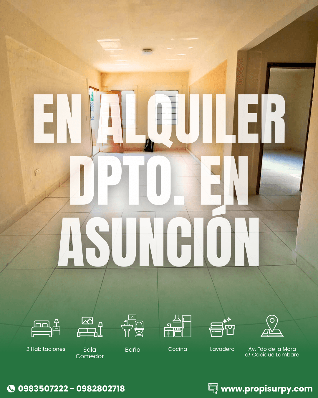 DEPARTAMENTO EN ALQUILER - ASUNCIÓN/LAMBARÉ