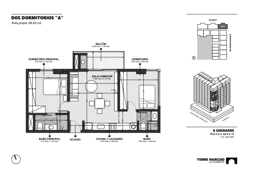 Exclusivo Departamento de 2 Dormitorios en Pre-Venta - Narciso La Cuadrita – 2