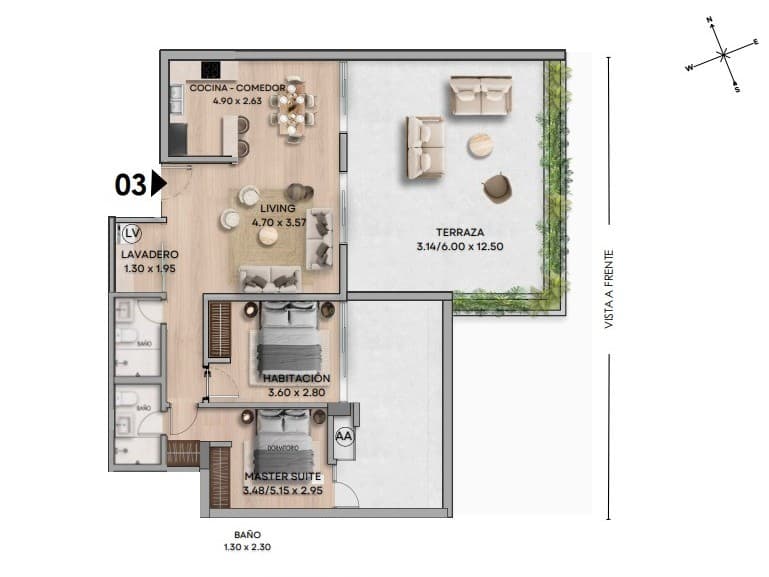 EN VENTA Departamentos Aterrazados de Dos Dormitorios en Pozo, Recoleta. – 2