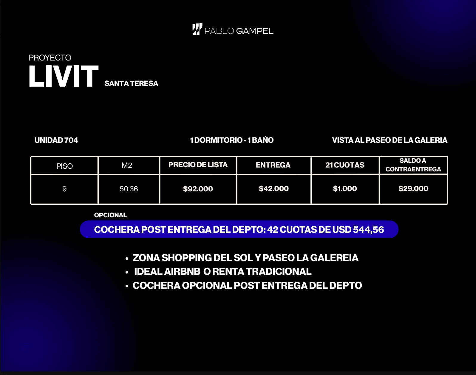 Venta - 1 Dormitorio - Financiado a estrenar – 2